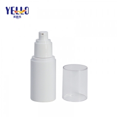 White Plastic Airless Cosmetic Bottle 50ml For Skincare Packaging