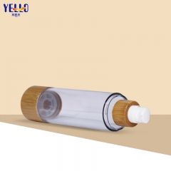 100Ml botellas privadas de aire de bambú de la loción de la bomba de vacío de 3 onzas para los cosméticos