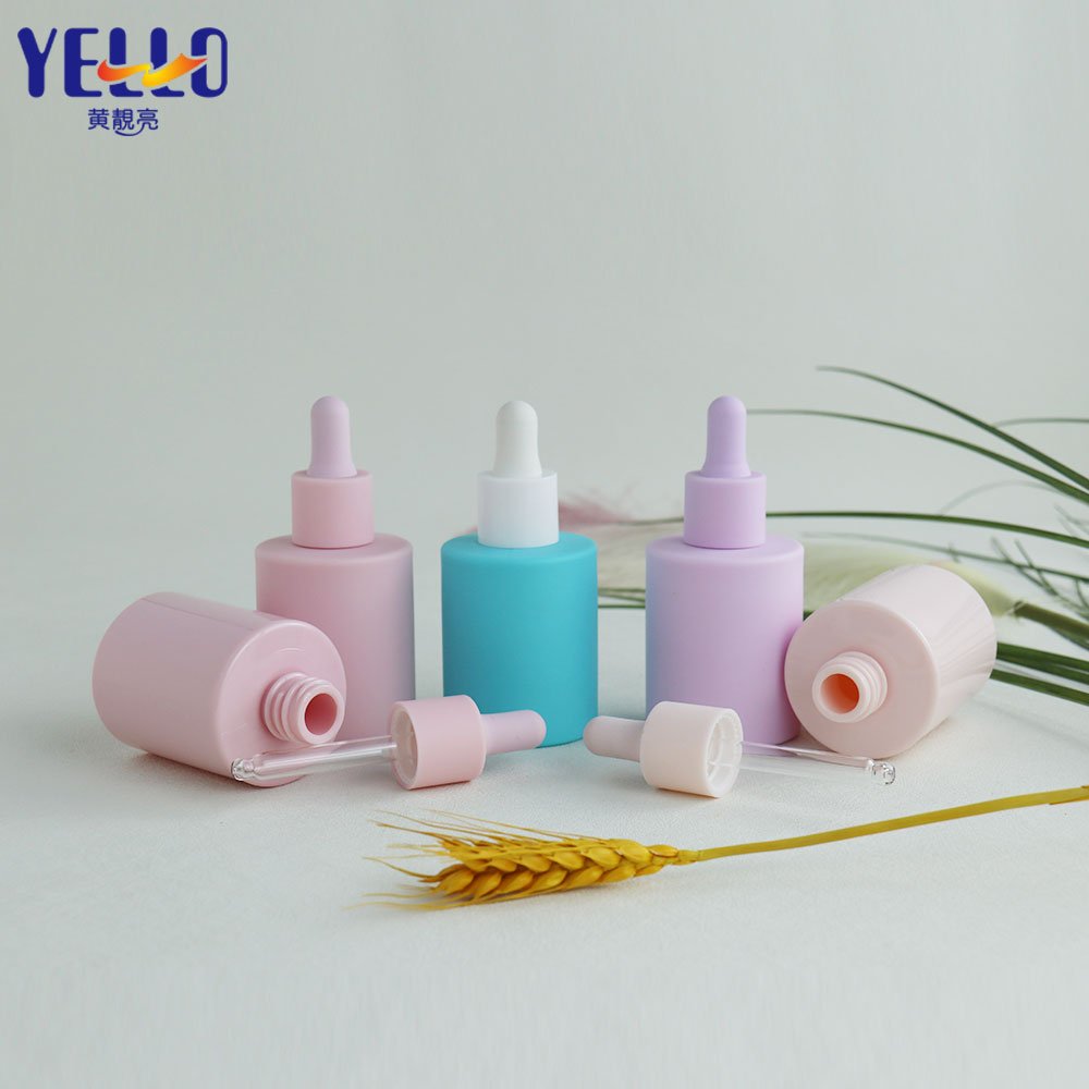 round PET colorful cosmetic dropper bottle
