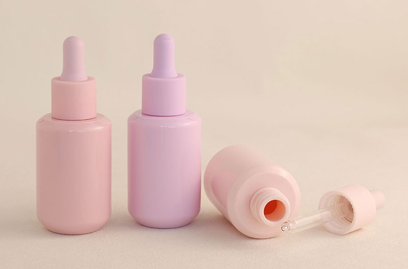 Boston Round Hair Oil Cosmetic Dropper Serum Bottles With Pipette