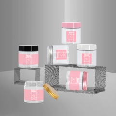 Aluminium Lid Clear Pet 4 Oz Cosmetic Cream Jars Packaging Wholesale