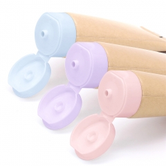 Custom Round Brown Cosmetic Kraft Paper Squeeze Tube Packaging