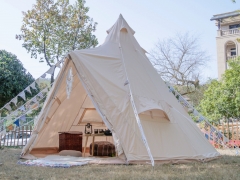 Canvas Teepee Tent with Triangular Door