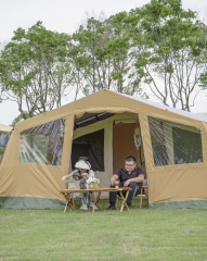 Modular framed canvas tent
