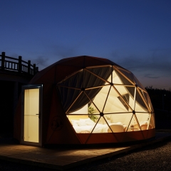 Wooden Frame Geodesic Dome Tent