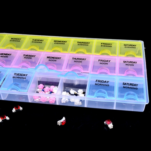 1pcs 21 Grids Storage Empty Bottle Box Case Pot For Nail Art Rhinestone Tips Jewelry Ring Necklace Earring