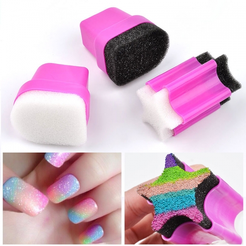 1pcs Nail Stamper Sponge Head with Rose Holder For Nail Polish Gradient Color Printing  Manicure Stamping Nail Art Tools