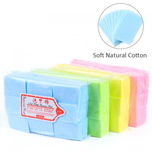 600Pcs/set Nail Polish Remover Cotton Pad Colorful Thicken Lint Free Nail Wipes Nail Art Gel Polish Cleaning Cotton Manicure Tools