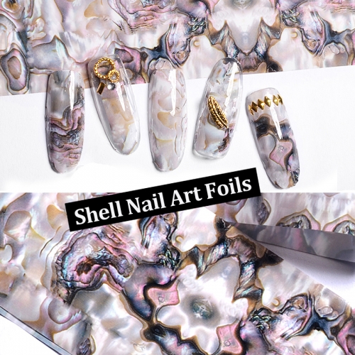 1 Pcs Shell Design Nail Art Foils Gradient Effect DIY Nail Transfer Foil Paper Craft 4cmX100cm DIY Nail Decoration Tools