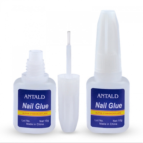 1bottle 10g Fast Drying Nail Glue for False Nails Glitter Acrylic Decoration with Brush False Nail Tips Glue Sticky Nail Care Tools