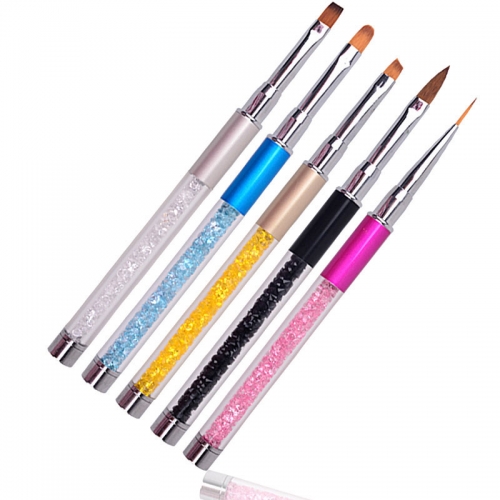 New 1pc Professional Nail Art Design Brush Pen Drawing Lines Painting Carving Gradient UV Gel Salon Beauty Nail Tools