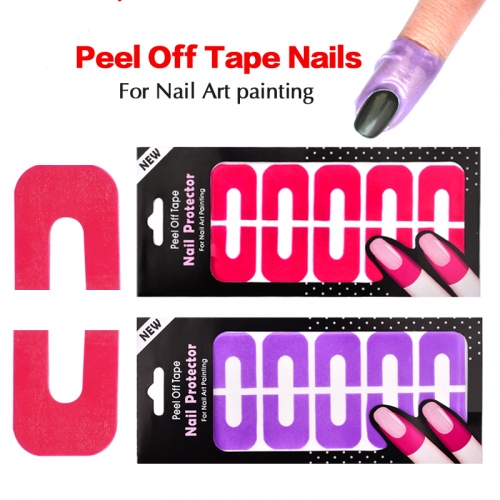 1pcs Plastic Peel Off Tape Sticker Nail Protector Easy Fast Clean for Nail Art Painting Polish UV Gel Stamping Plate Tools