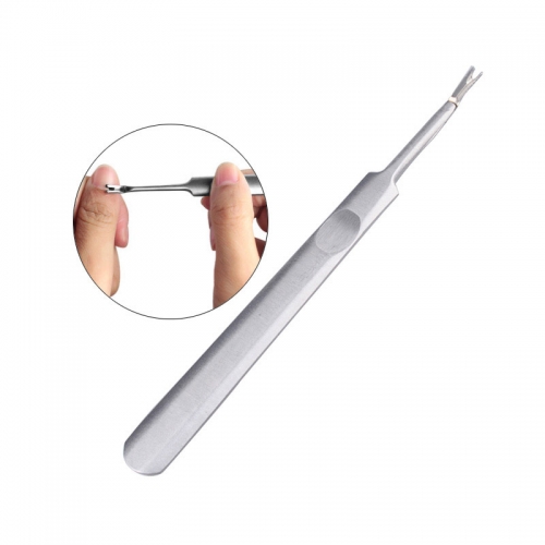 1 Pcs Dead Skin Fork Nipper Pusher Trimmer Callus Cuticle Remover Manicure Pedicure Stainless Steel Nail Art Tool Beauty