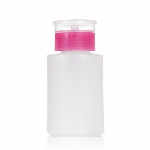 1pcs Nail Art Polish UV Gel Cleaner Remover Make Up Liquid Travel Empty Plastic Bottle,Portable Dispenser Pump Container Nail Tools