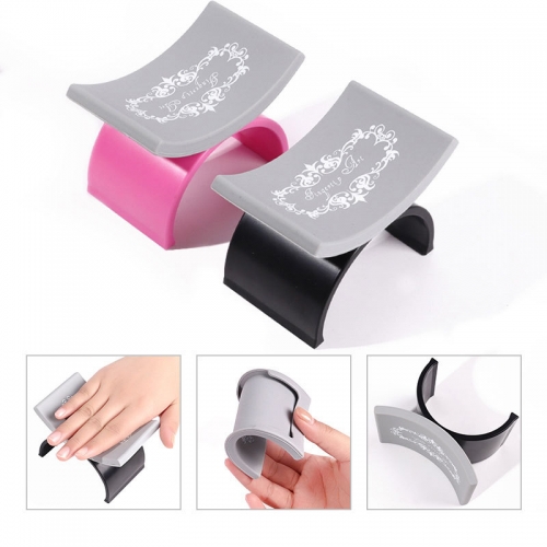 1pcs U Shape Nail Art Pillow for Manicure Hand Arm Rest Holder Washable Soft Silicone Nail Palm Rests Stand Nail Tools Equipment