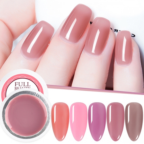 12 Colors Jelly Pink Nail Gel Varnish Polish Soak Off UV LED Gel Lacquers Clear Translucent Matt Nail Gel Polish Manicure