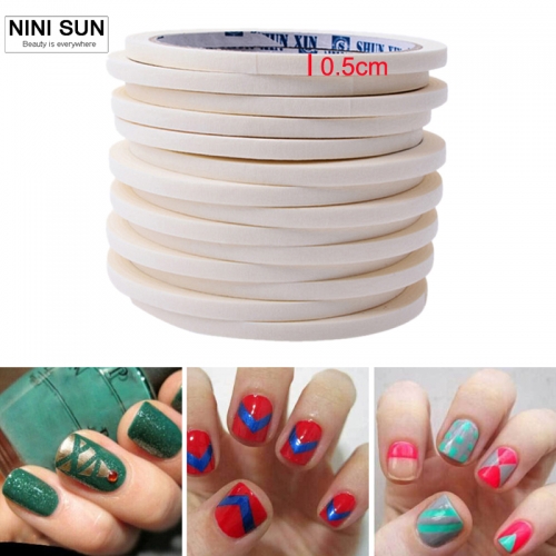 1 roll 17m*0.5cm Nail Art Tips Nail Stickers Taps French Manicure Masking Tape Nail Accessories Stickers Ongles
