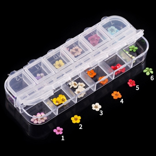 Hot Selling Popular 12 Colors Fashional 3D Flower Designs Nail Art Stickers