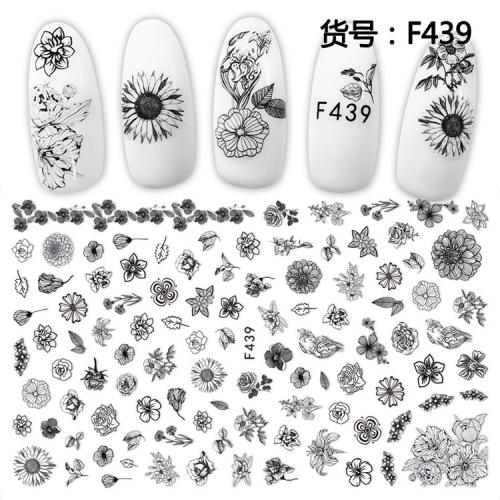 1Pcs 3D Back Glue Nail Decal Nail Sticker Nail Decoration Nail Art Nail Tool Nail Ornament