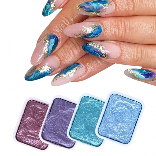 1Pcs/bag Nail Art Solid Pigment Paint DIY Drawing Polish Accessories Glossy Mirror Smoke Nail Watercolor 