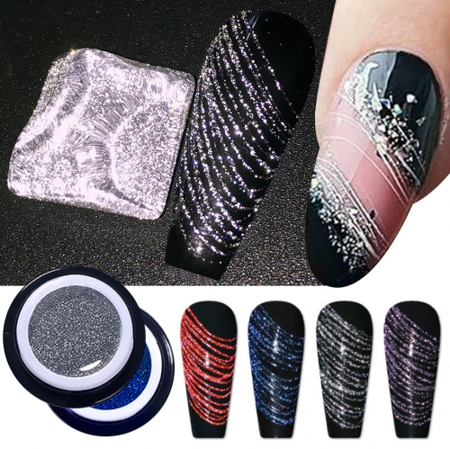 1bottle Spider Painting Nail Gel Polish Reflective Sparkly Web Line  Lacquer Gel Nail Art Design Manicure Decoration