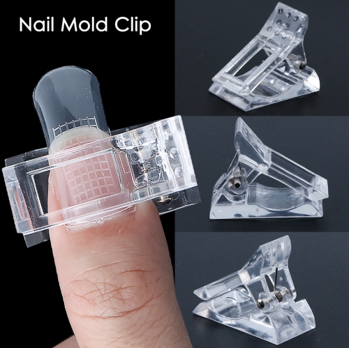 1Pcs Nail Art Extension Clip Quick Building Gel Mold False Tips Clip Acrylic UV Gel Full Cover Builder Form Manicure Tools