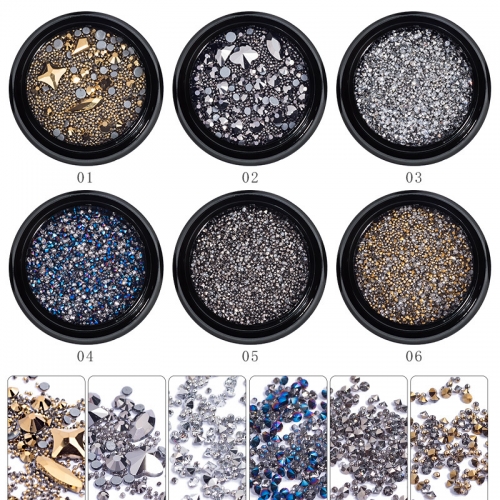 1jar Colorful Mixed Micro Beads Nail Salon Flare Nail Jewelry Irregular Beads Nail Art Decorations