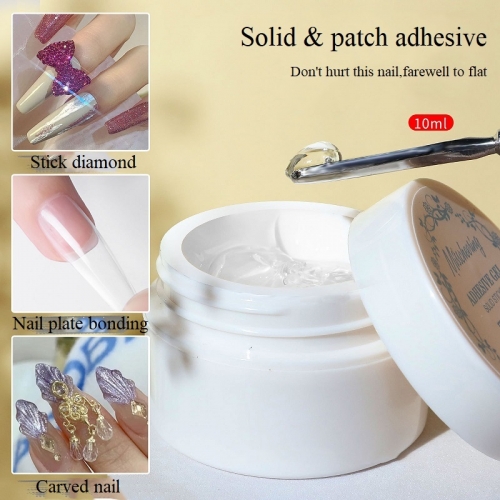1bottle Canned Solid Nail Adhesive Nail Patch Gel Does Not Hurt  Nail For Nail Salons