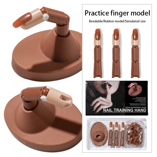 1set Manicure Hand Nail Piece Practice Tool Simulation Hand Model Silicone Prosthetic Pand Practice Hand Model