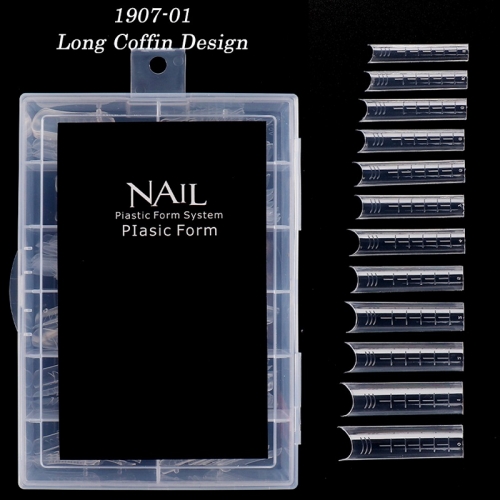 120Pcs Poly Nail Gel Quick Building Mold False Tips For Nails Finger Extension Clear Full Cover Nail Forms Manicure Tools