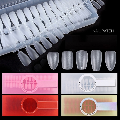 1box Fake Nails Frosted Matte Detachable Long Tips For Nail Extension Manicure Art Wholesales Press On Fake False Nails