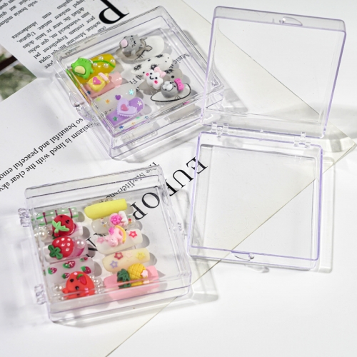 1 Pcs Nail Art Tips Storage Box Case Hard Transparent Plastic Jewelry Tool Box