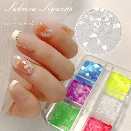 6/12 Colors Set Colorful Nail Art Sequins Ultrathin Glitter Flakes 3d Mixed Star Heart Round Nail Paillette Sparkling Manicure Decorations