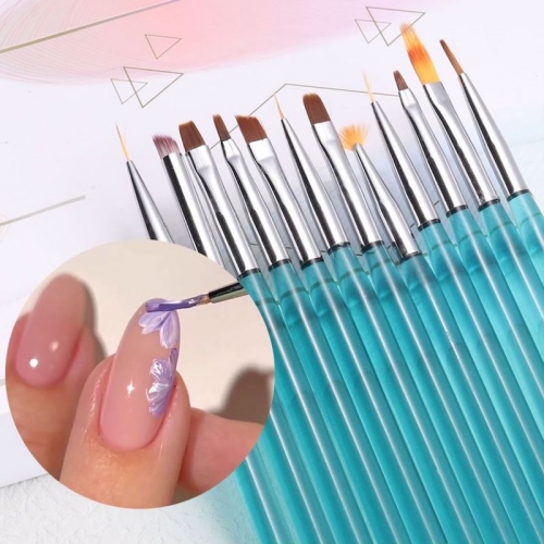 1Pcs French Stripe Nail Art Liner Brush Painting Pen Tools Acrylic UV Gel Drawing Brush For Manicure Professional Salon Design