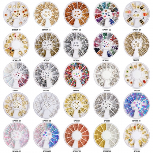 1wheel Mixed Color Chameleon Nail Rhinestone Glitter Small Irregular Beads For Nail Art 3D Decoration Stone DIY Tips