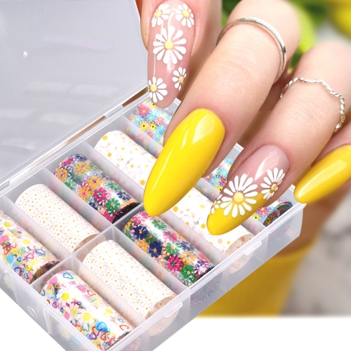 1 Box Transfer Foils Nail Art Sticker Little Daisy Little Flowers Nail Sticker Lace Transfer Paper