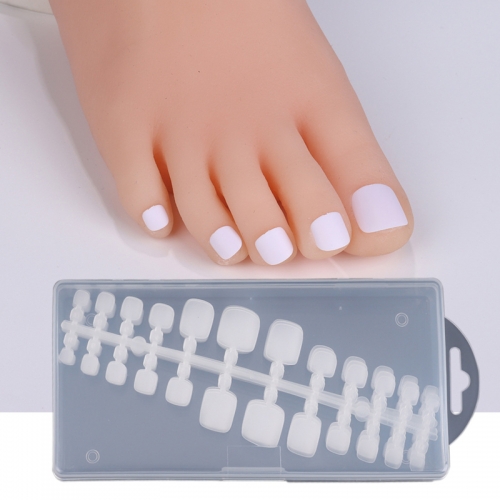 1 Box Fake Nail Tablets Toe Nails Manicure False Toenails Foot Molds Color Card