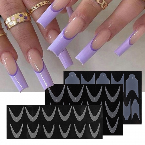 1pcs French Silicone Pads for Dual Nail Forms False Tips Quick Building French Nails Mold Soft Silicone Pads Manicure Tools