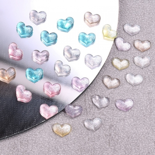 1bag Cat Eye Heart Nail Art Decorations 3D Resin Rhinestones Charms Cartoon Crystal Accessories Manicure DIY