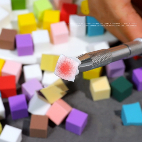 1pack or 1pcs Nail Art 1cm Mini Tofu Block Patting Gel Sponge Easy To Color Nails Gradient Coloring Blush Small Square Scratching Pen Tool Set