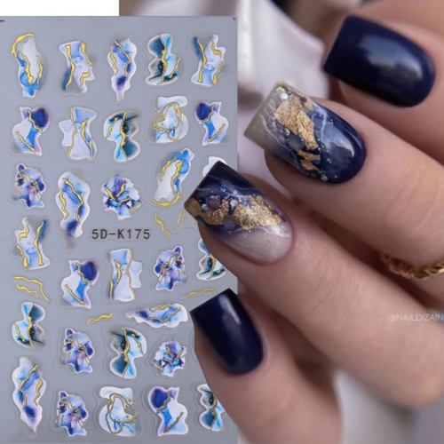 1Pcs Starfish Shell Jellyfish Flash Nail Stickers Art Decorations Decals Design