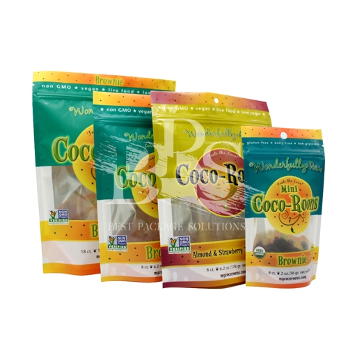 Stand Up Laminated Packaging Pouches , Metalized Structure Resealable Food Pouches