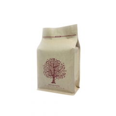 Kraft Paper Metalized Flat Bottom Pouch , Resealable Tea Packaging Bags