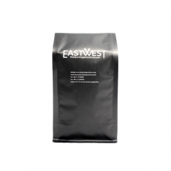 哑光黑色铝制平底袋 带有可重封拉链 用于食品 咖啡