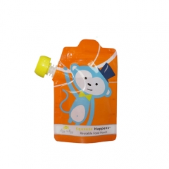 Designed Reclosable Spout Pouch Bag with Bottom Gusset For Baby Drink