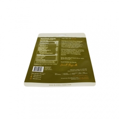 Kraft Flat Pouch , Resealable Pouches Beef Jearky Packaging