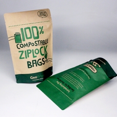 Túi đứng 250g có thể phân hủy phù hợp cho đóng gói thực phẩm thực phẩm hữu cơ