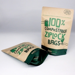 Túi đứng 250g có thể phân hủy phù hợp cho đóng gói thực phẩm thực phẩm hữu cơ
