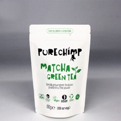 Plastic-Free Compostable Pouch Sustainable Packaging Perfect For Matcha Powder