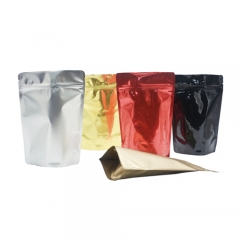 Stock Generic Ziplock Aluminum Foil Stand Up Pouches Multiple Colors